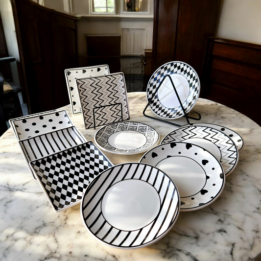 Modern Geometric Plate Set 1-6 Pieces